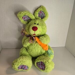 First and Main Green Bixby Bunny Plush 12" Stuffed Animal Holding Carrot Easter